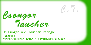 csongor taucher business card